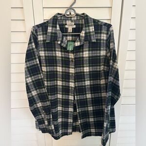L.L. Bean flannel - Navy and Green